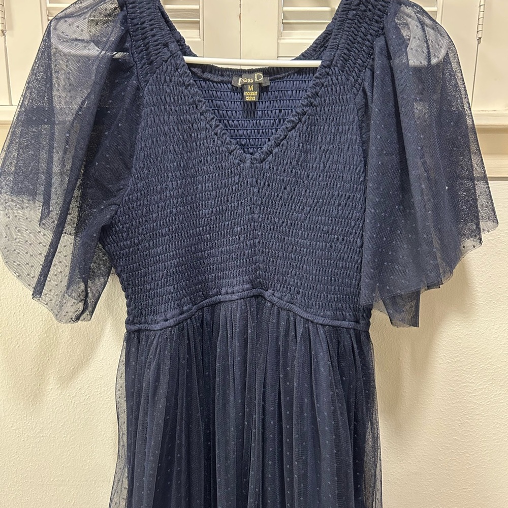 Pinkblush Navy Midi Dress
